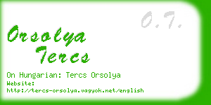 orsolya tercs business card